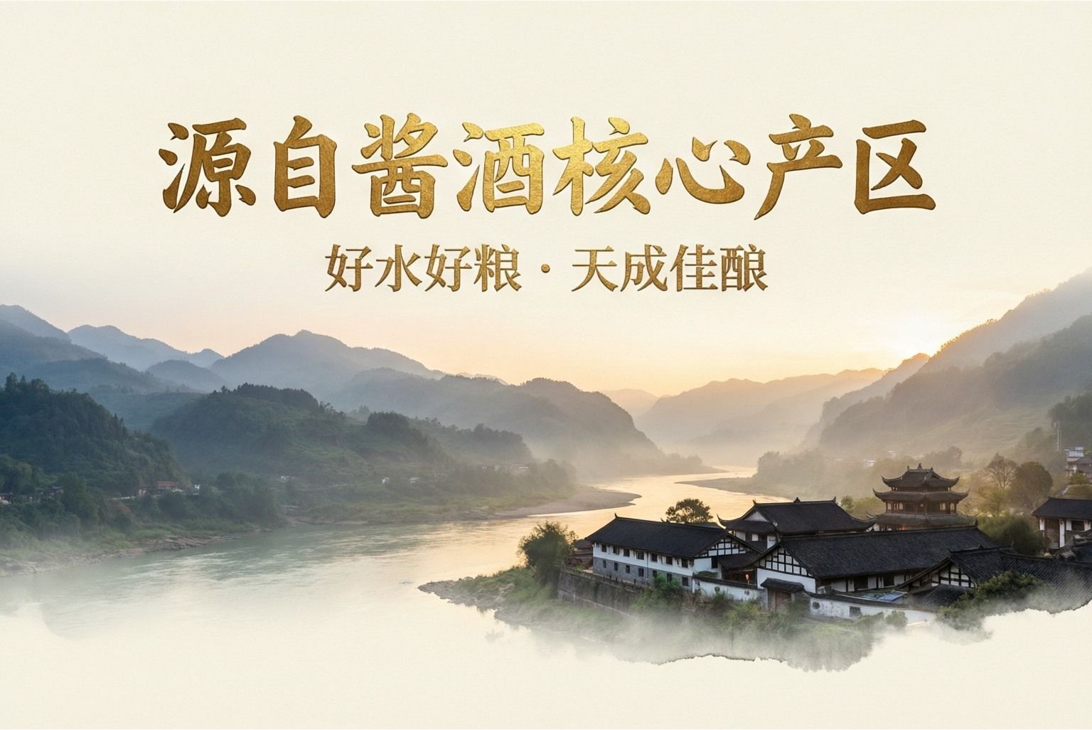 汉唐怀酒源自茅台镇酱香核心产区：赤水河畔好水好粮天成佳酿